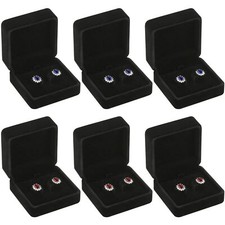 6 Pieces Velvet Jewelry Gift Boxes for Necklace Pendant Bracelet Ring Earring...