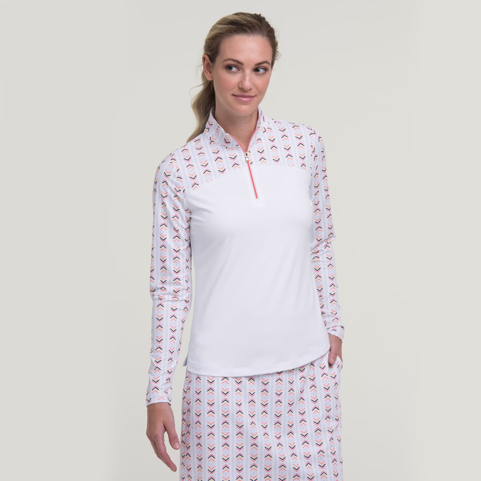 Женский легкий пуловер с молнией Fairway - Greene Kiera - M32228