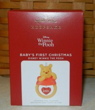 Hallmark 2021 Baby's First Christmas Ornament Disney Winnie The Pooh Porcelain