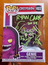 Funko Pop 2020 TV Creepshow "Genie" #1022 SWAU 2024 Certified Auto W/Drawing