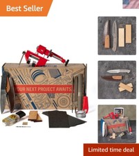 DIY Knife Making Kit: Shawnee Skinner Blade, Leather Sheath Tools Included