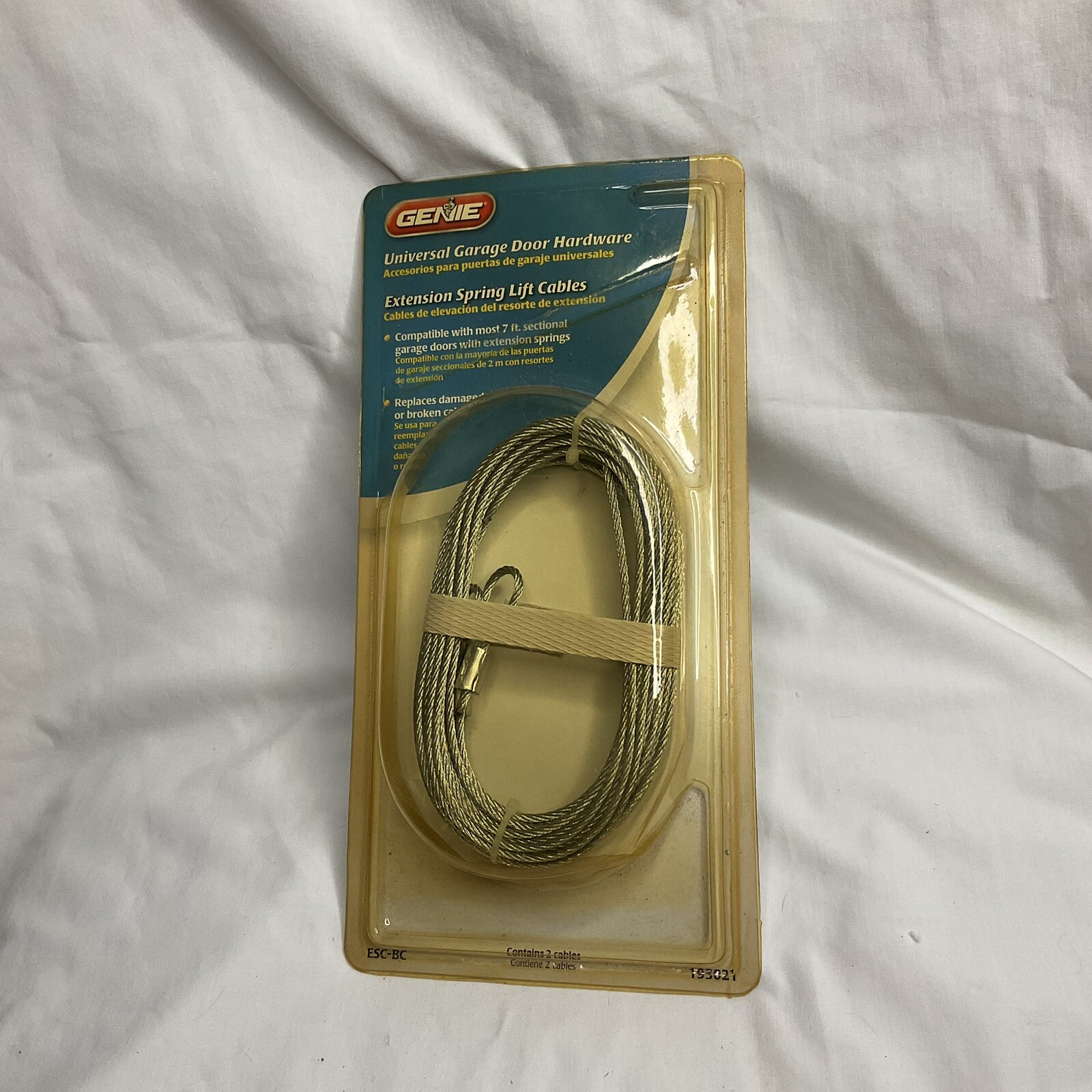 Genie Escbc 193021 Universal Garage Door Extension Spring Lift Cables