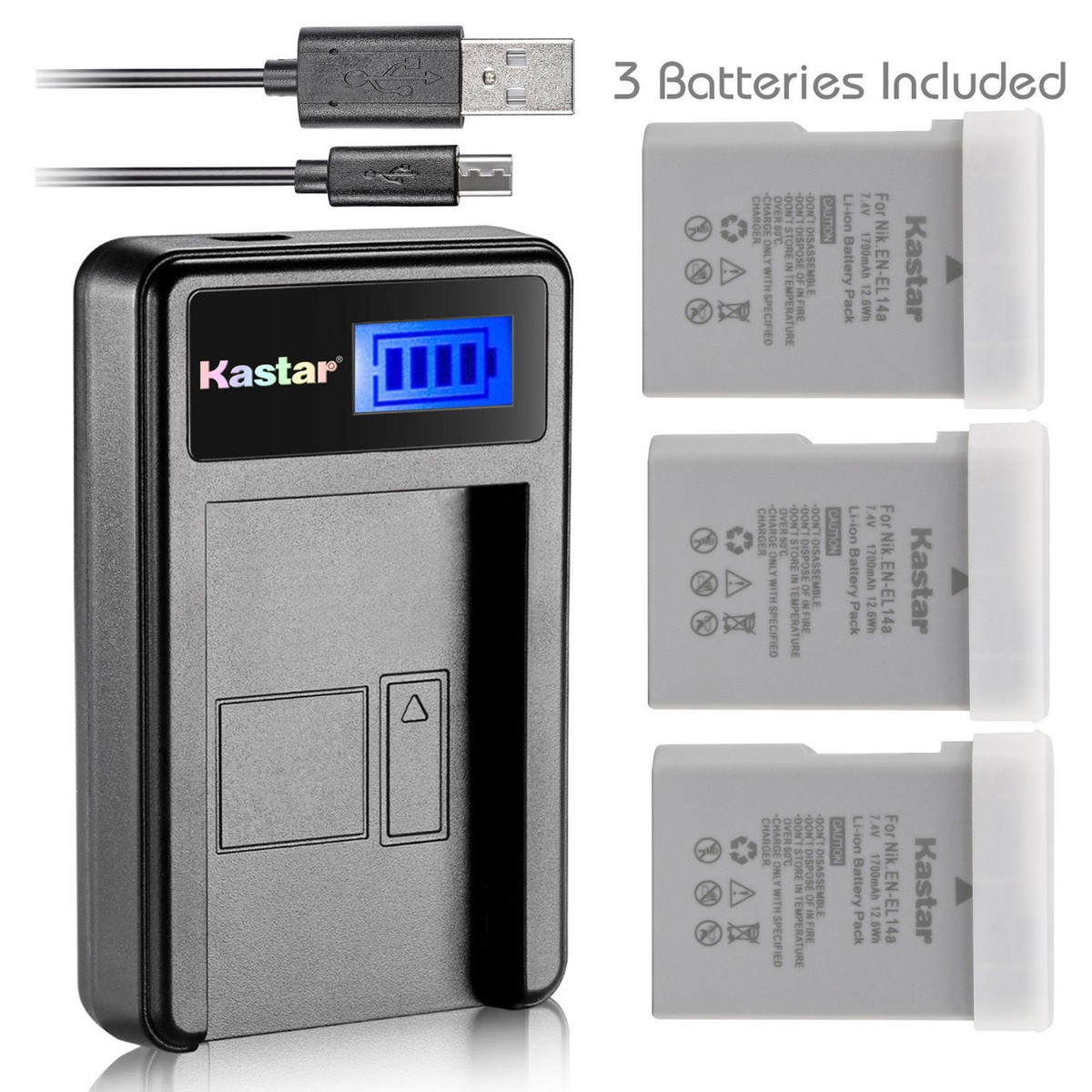 EN-EL14a Battery or LCD Slim Charger for Nikon D5100 D5200 D5300D5500 Df  DSLR