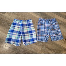 Janie and Jack Plaid Shorts Bundle - Boys Casual Summer Shorts - 18-24M 3 9