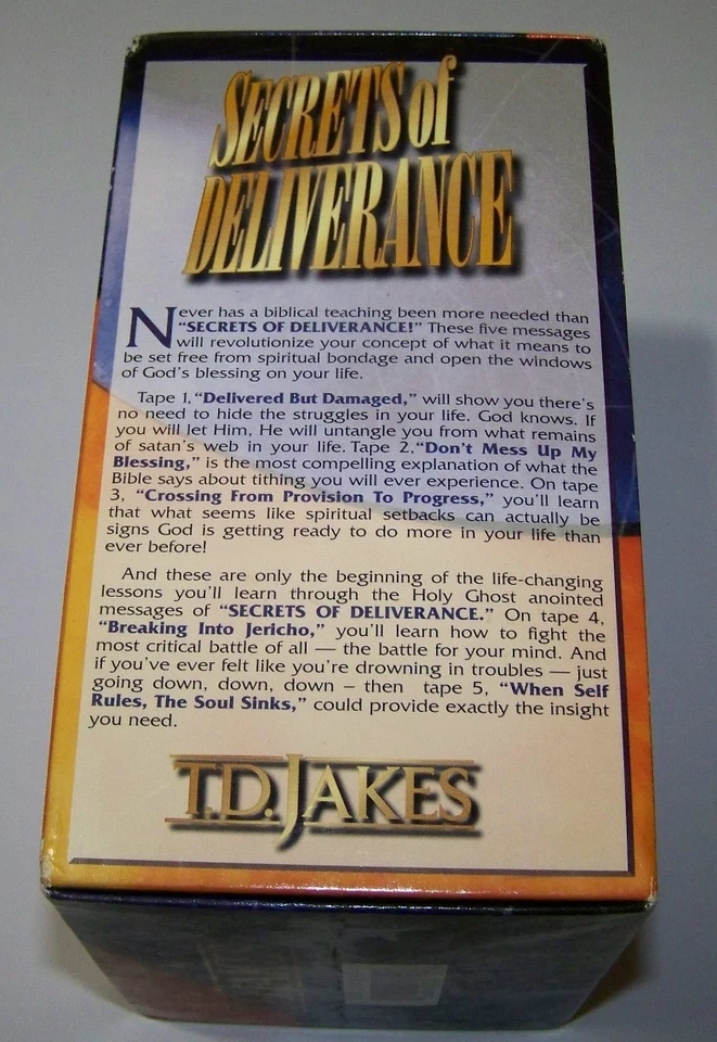 Bishop T.D.Jakes Secrets of Deliverance  5 VHS TAPES SET 1999 - Image 3 of 4