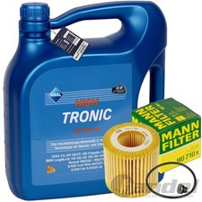 MANN ÖLFILTER+5L ARAL HIGHTRONIC 5W40 für VW POLO 9N FOX SEAT IBIZA 3+4 CORDOBA