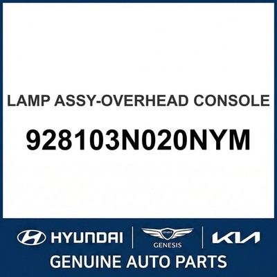 2014-2015 Hyundai Equus Lampenbaugruppe - Overhead Konsole OEM Neu 928103N020NYM
