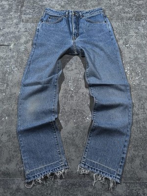 Vintage Edwin London Slim Made In Japan 90s 80s Distressed Unhemmed
