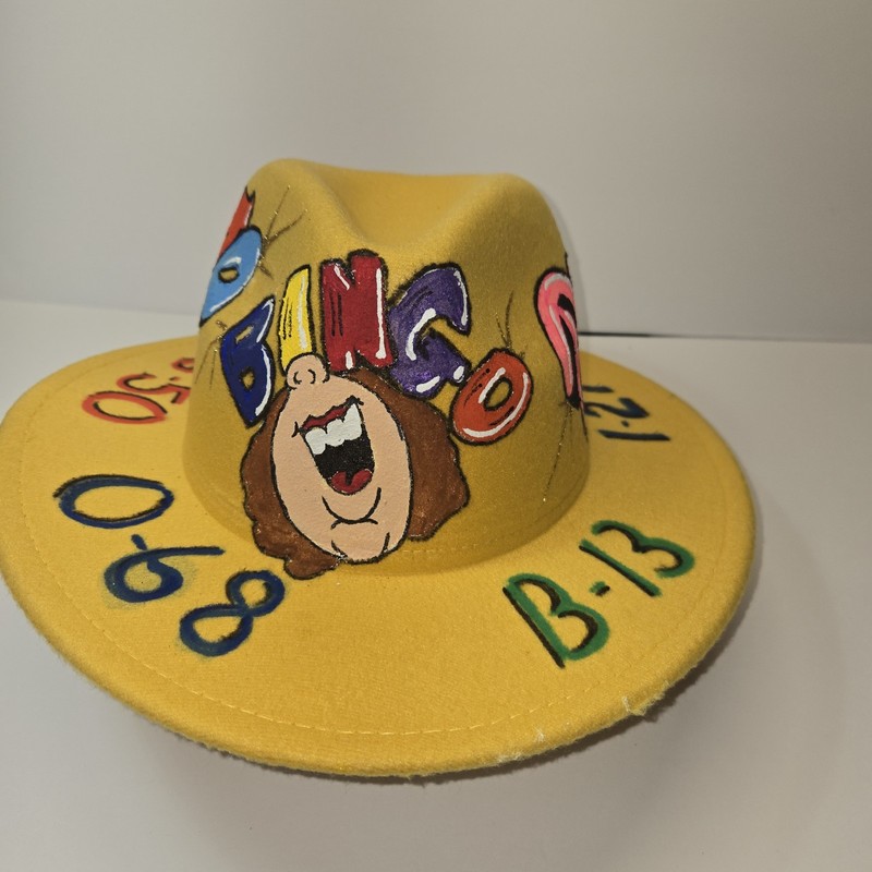 Hand Painted BINGO Fedora