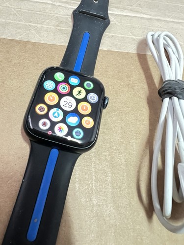 Apple Watch Series 7 45mm blue Aluminum Case Sport Band (GPS-LTE ) - Picture 3 of 5