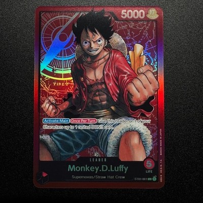 Monkey.D.Luffy ST01-001 - One Piece Card Game Starter Deck 1 Straw Hat Crew  Foil | eBay