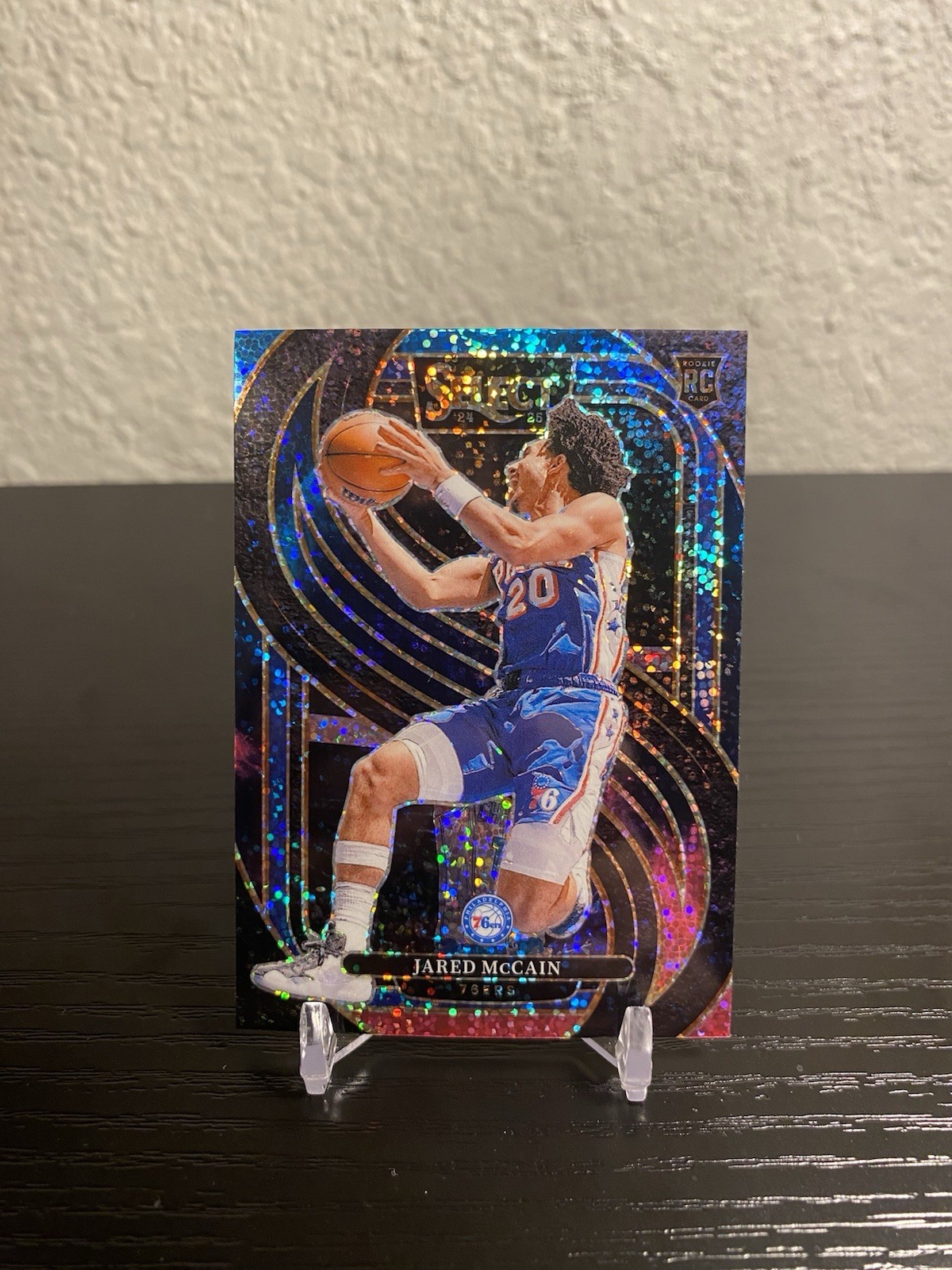 2024-25 Panini Select Premier Level Jared McCain (RC) #184 Cosmic Prizm SSP