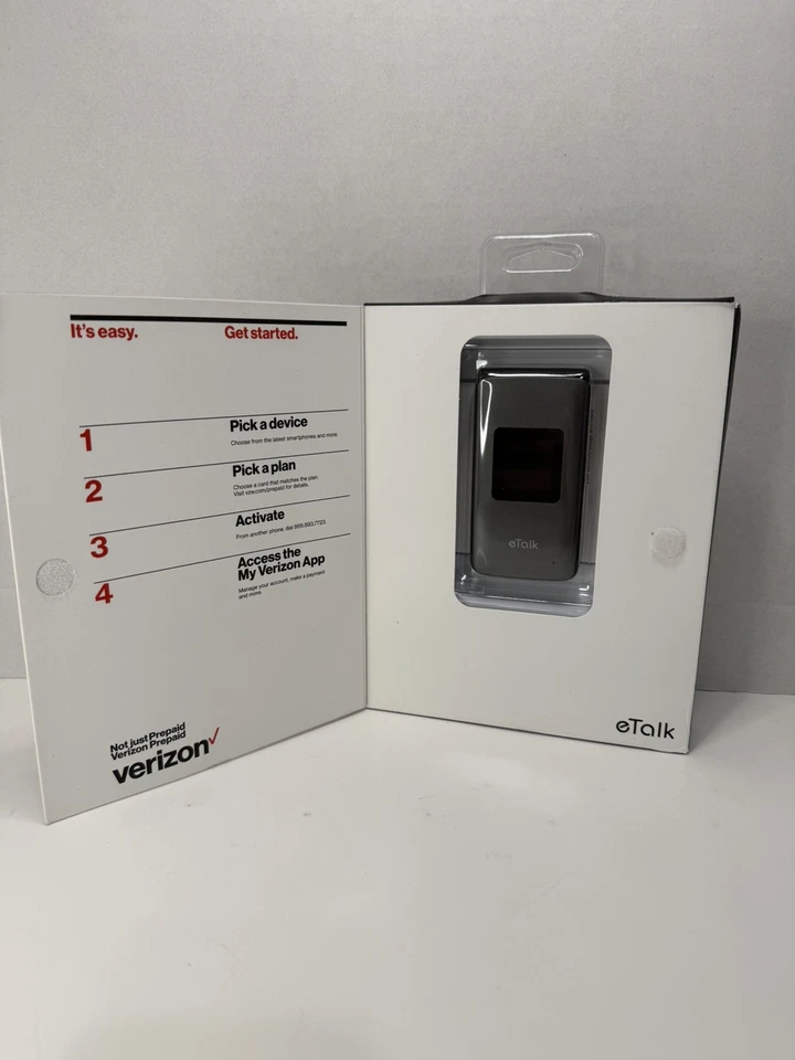 Verizon Wireless Prepago - ETalk - 4 GB | Teléfono Abatible Básico Prepago (Gris) Foto 2 de 2