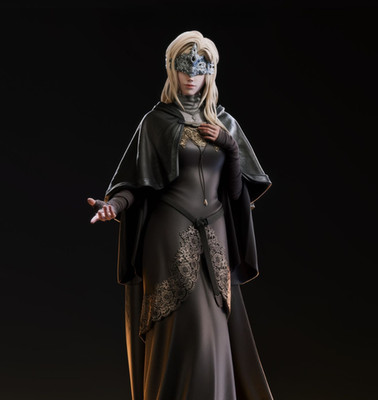 Fire Keeper | Dark Souls | Figurine résine 23,5cm | Bulkamancer | NON PEINT