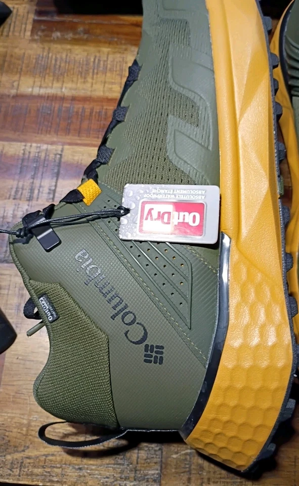 Zapato de Senderismo Para Hombres Columbia Facet 75 Medio Secado Impermeable Verde Ejército/Amarillo Talla 14 Foto 4 de 4