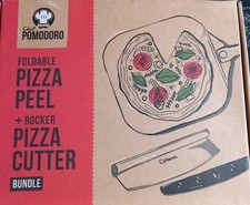 Pizza Oven Set Includes Paddle Peel And  Rocker Cutter By Chef Pomodoro