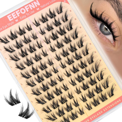 Cat Eye Manga Lash Clusters - Wispy Fox Eye Eyelash Extensions (10-16mm, D Curl)
