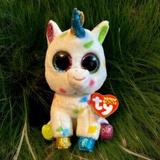 Ty Beanie Boos HARMONIE Unicorn 6" NWT's    Heart Birthday Sept 7 Glitter Eyes