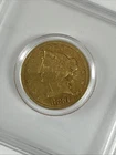US 1880 Liberty Head $5 Half Eagle .900 Fine Gold Philadelphia Mint Coin