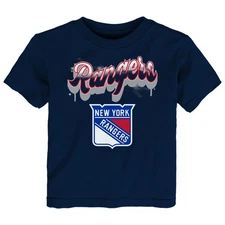 Toddler Navy New York Rangers Bubbly Script T-Shirt