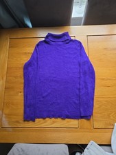 Lauren Ralph Lauren Women's Purple XL Rollneck Jumper 100% Cotton. Excellent Con