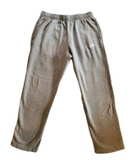 Nike Boy's Gray Fleece Sweatpants Large Elastic Waist Pockets Drawstring