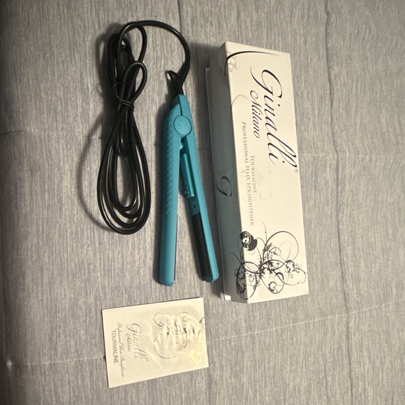 Ginalli Milano Tourmaline Heating Plates Flat Iron/Straightener, Blue