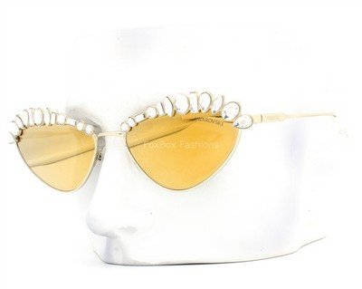 Swarovski Sunglasses SK 7009 40137P Polished Pale Gold Clear Crystals No Case