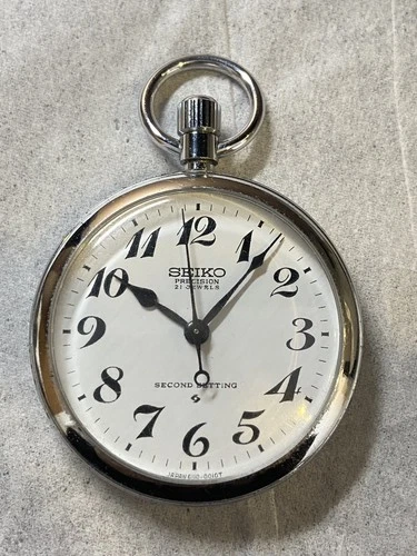 SEIKO PRECISION 6110-0010  Working 21 Jewels Manual Winding Pocket watch Vintage