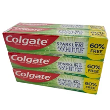 Colgate Sparkling White 6 Pack Mint Zing Gel Toothpaste 4 Oz Stain Fighting NEW
