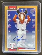 2026 Topps Rangers Captain Mascots Auto Gold #/50