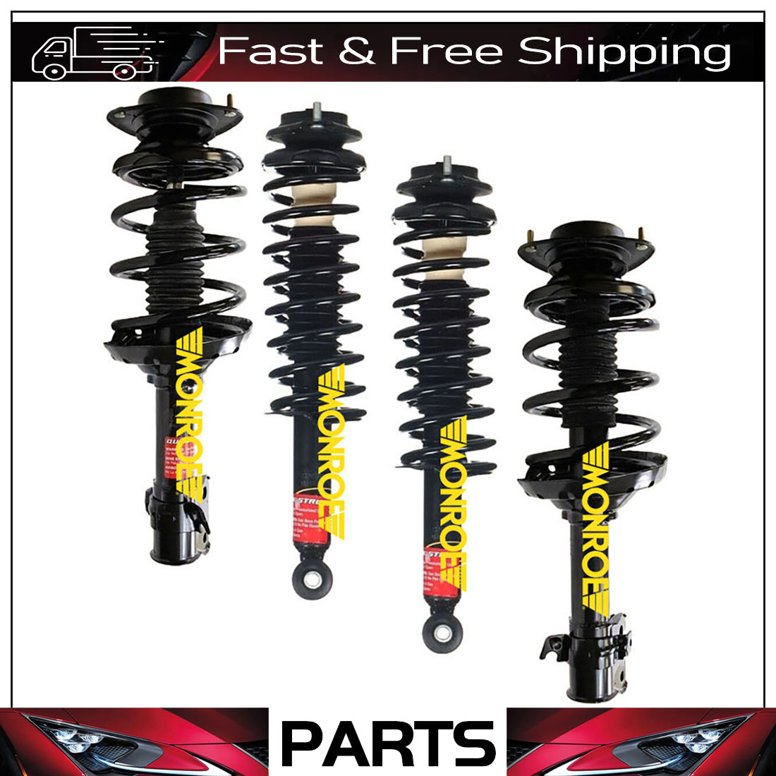 Monroe Fronts & Rear Struts Fits 2009-2013 Subaru Forester