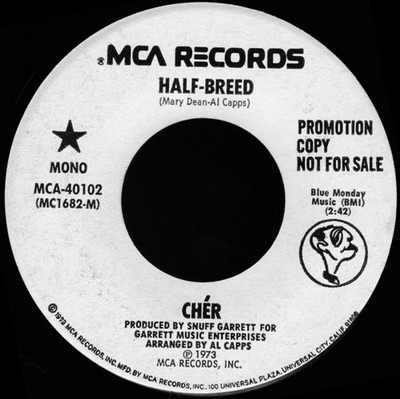 Cher - Half-Breed / Melody - Used Vinyl Record 7 - Promo - G8100z