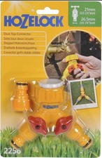 Hozelock Dual Tap Connector Garden Water Hose Splitter 2 Way Flow Control
