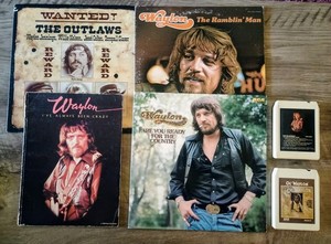 Waylon Jennings Vinyl Song Book 8 Track Lot Ready For The Country Ramblin Man LP