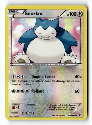 Pokemon Karte Snorlax Reverse Holo LP Grenzen überschritten 109/149