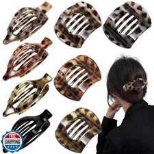 Obeoby 8 Pcs Flat Claw Clips for Women, 2 Types French Flat Hair Clips Hair A