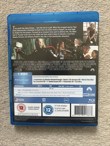 Thor Movie Trilogy Collection Blu-ray Marvel, Chris Hemsworth - Picture 6 of 10