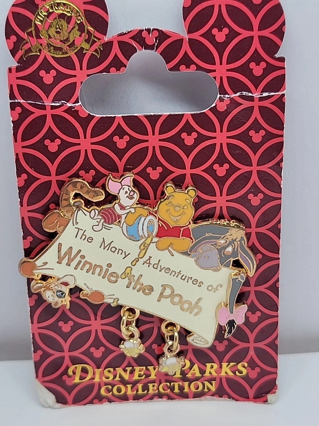 Disney Many Adventures Winnie The Pooh Eeyore Piglet Tigger Moving Dangle Pin