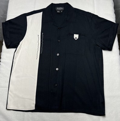 Lansky Bros Clothier to the King Men's Silk Button Down Shirt Size XL Small Flaw
