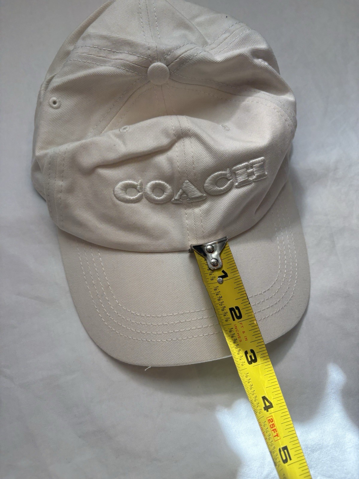 Women’s Coach Embroidered Baseball Cap White/Cream Color thumbnail 10