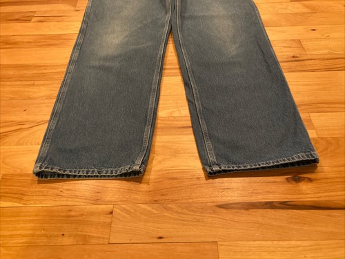 Vintage Carhartt Original Dungaree Fit Work Union Blue Denim Jeans Mens 37 x 33 - Picture 7 of 12