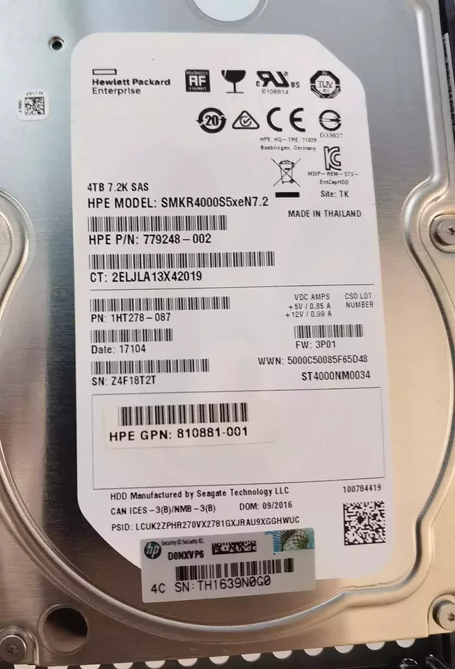 NEW HPE 871864-001 823124-001 4TB K2P87B 3PAR 8000 SAS 7.2K LFF Hard Drive HDD - Image 2 of 2