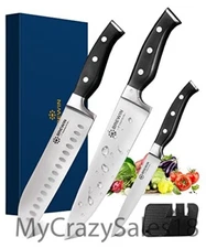 Brewin Professional Kitchen Knives, 3PC Chef Knife Set Sharp