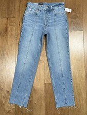 Gap Cheeky Straight High Rise Light Wash Button Fly Denim Jeans Women s 25 0 NWT