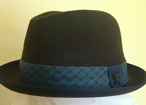 STACY ADAMS * MENS BROWN WOOL FEDORA 