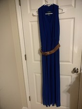 Beautiful Ralph Lauren Cobalt Blue Size 2 Sleeveless Dress with Detachable Belt