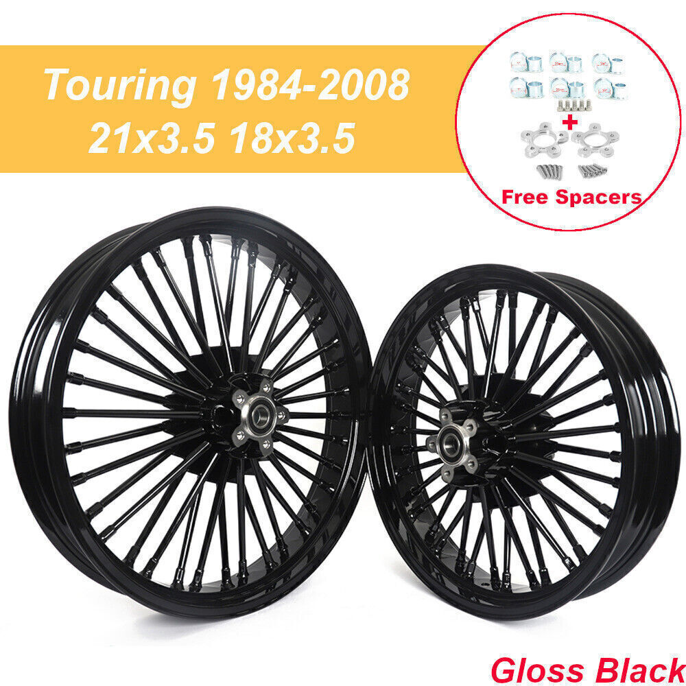 21 & 18 Fat Spoke Wheels for Harley Touring Road King 00-07