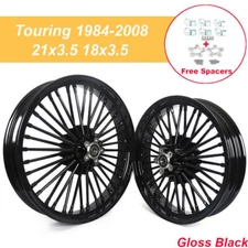 21 & 18 Fat Spoke Wheels for Harley Touring Road King 00-07 Electra Road Glide