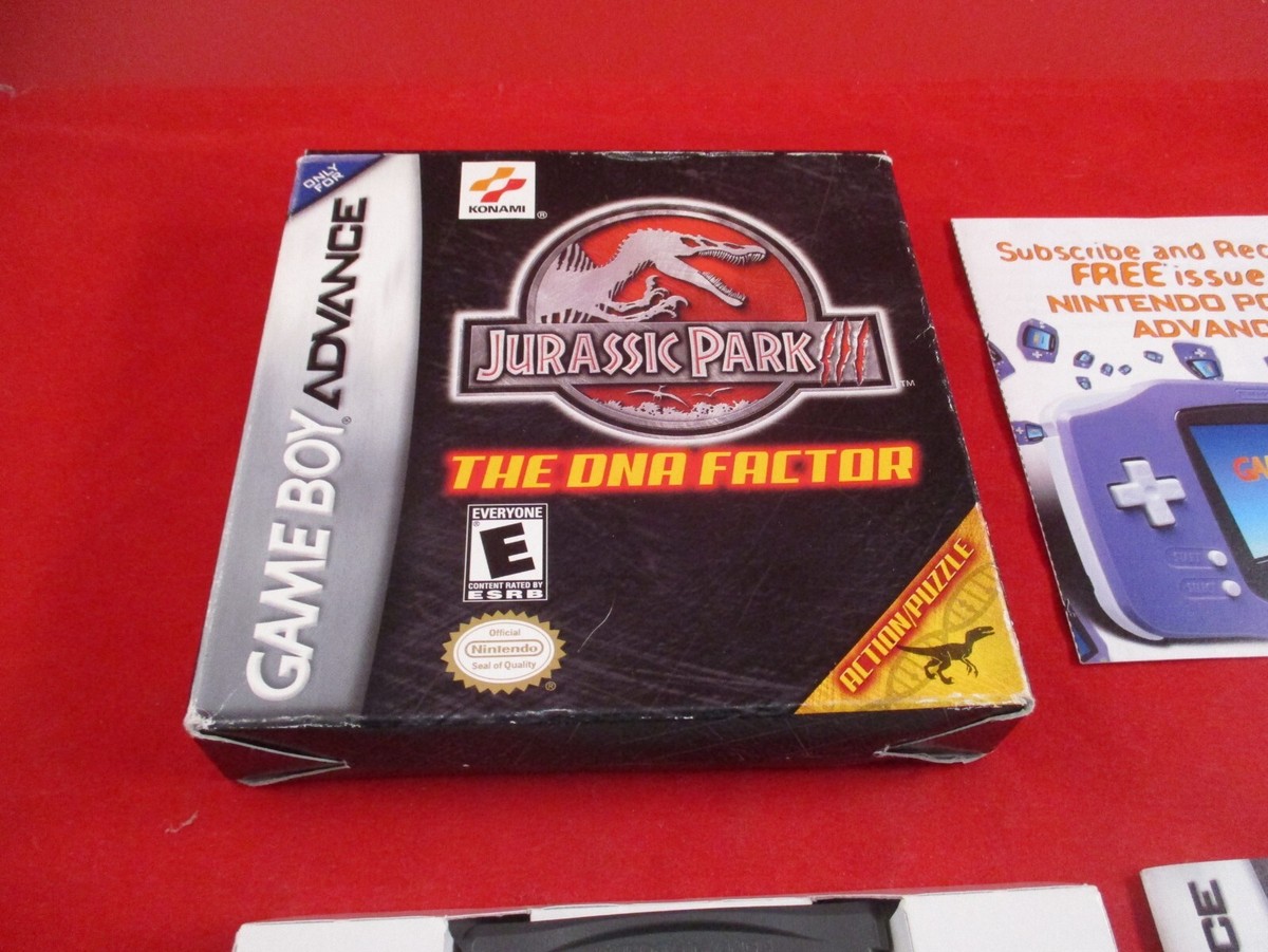 Jurassic Park III The DNA Factor Nintendo Game Boy Advance